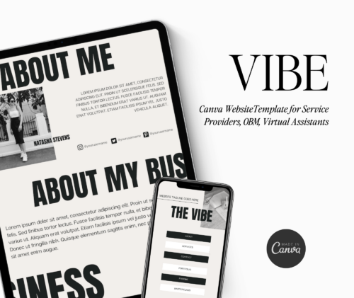 The Vibe Canva Website Template